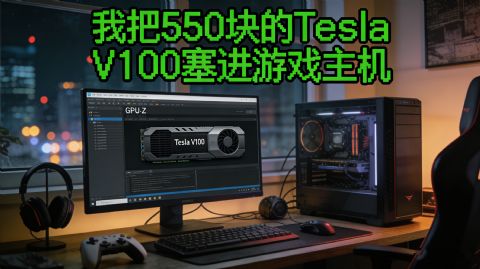 我把550块的Tesla V100塞进游戏主机：结果让我哭笑不得